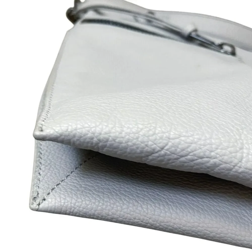 Botkier Trigger Convertible Hobo Purse Handbag Silver Grey Pebbled Leather